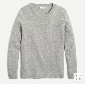 J Crew Cotton-Wool Teddie  Sweater Gray